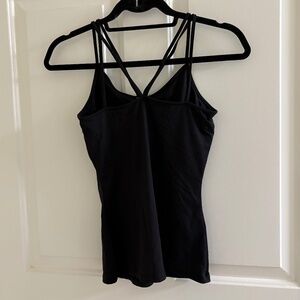 Boston Proper Black Strappy Back Ruched Tank Top | Size XXS